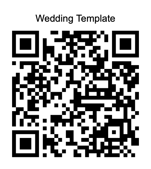 PayPal QR code for the Wedding Template payment